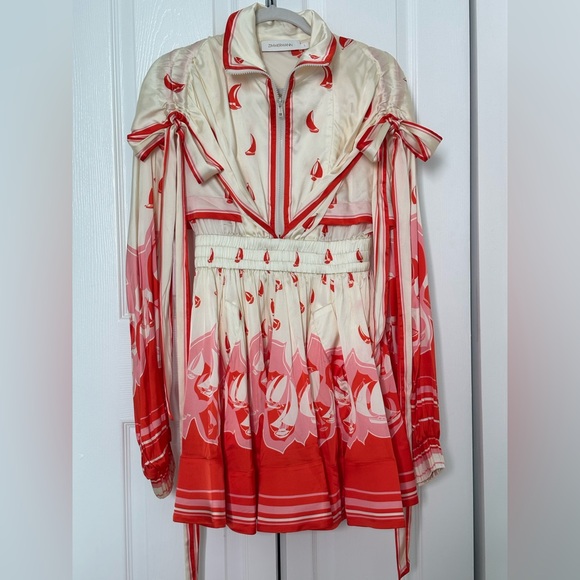 Zimmermann Red and White Mini Dress - Picture 5 of 5